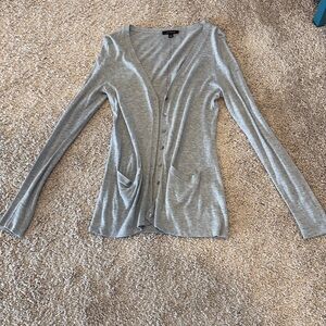 Ann Taylor lightweight gray cardigan